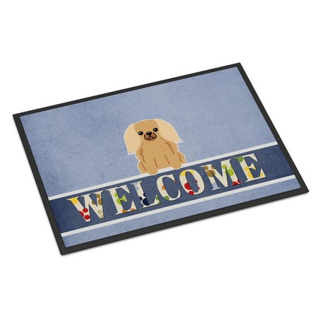 Carolines Treasures 18 x 27 in. Pekingnese Fawn Sable Welcome Indoor or Outdoor Mat BB5685MAT